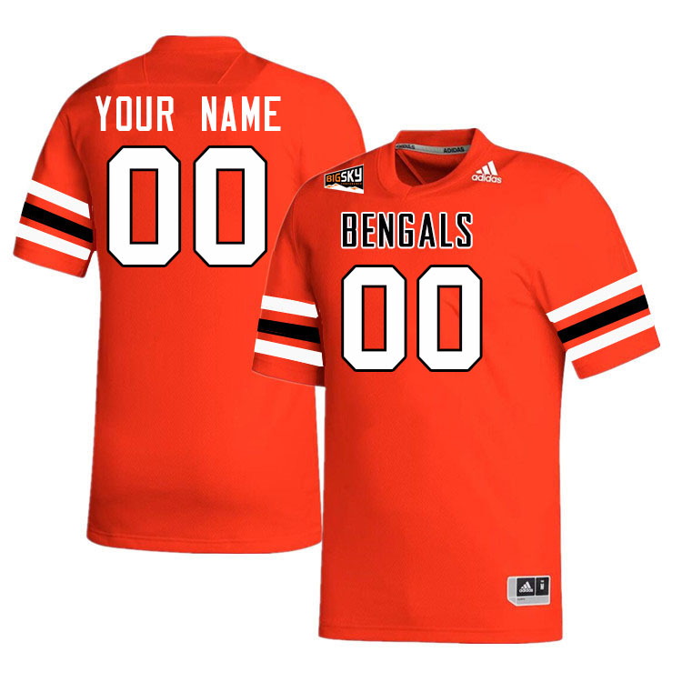 Custom Idaho State Bengals Name And Number Football Jerseys,Uniforms Stitched-Orange